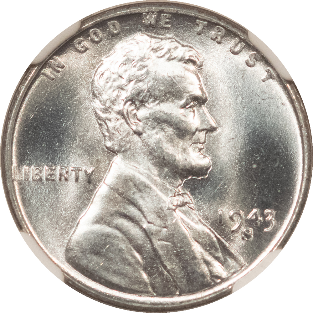 Lincoln Cents (Wheat) 1943-S LINCOLN STEEL CENT – NGC MS-67, PREMIUM QUALITY! Lincoln Cents (Wheat) 1943-S LINCOLN STEEL CENT – NGC MS-67, PREMIUM QUALITY!