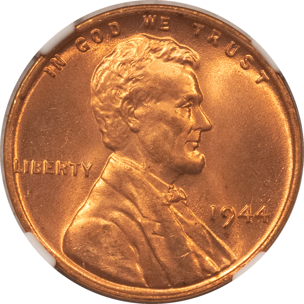 Lincoln Cents (Wheat) 1944 LINCOLN CENT – NGC MS-67 RD Lincoln Cents (Wheat) 1944 LINCOLN CENT – NGC MS-67 RD