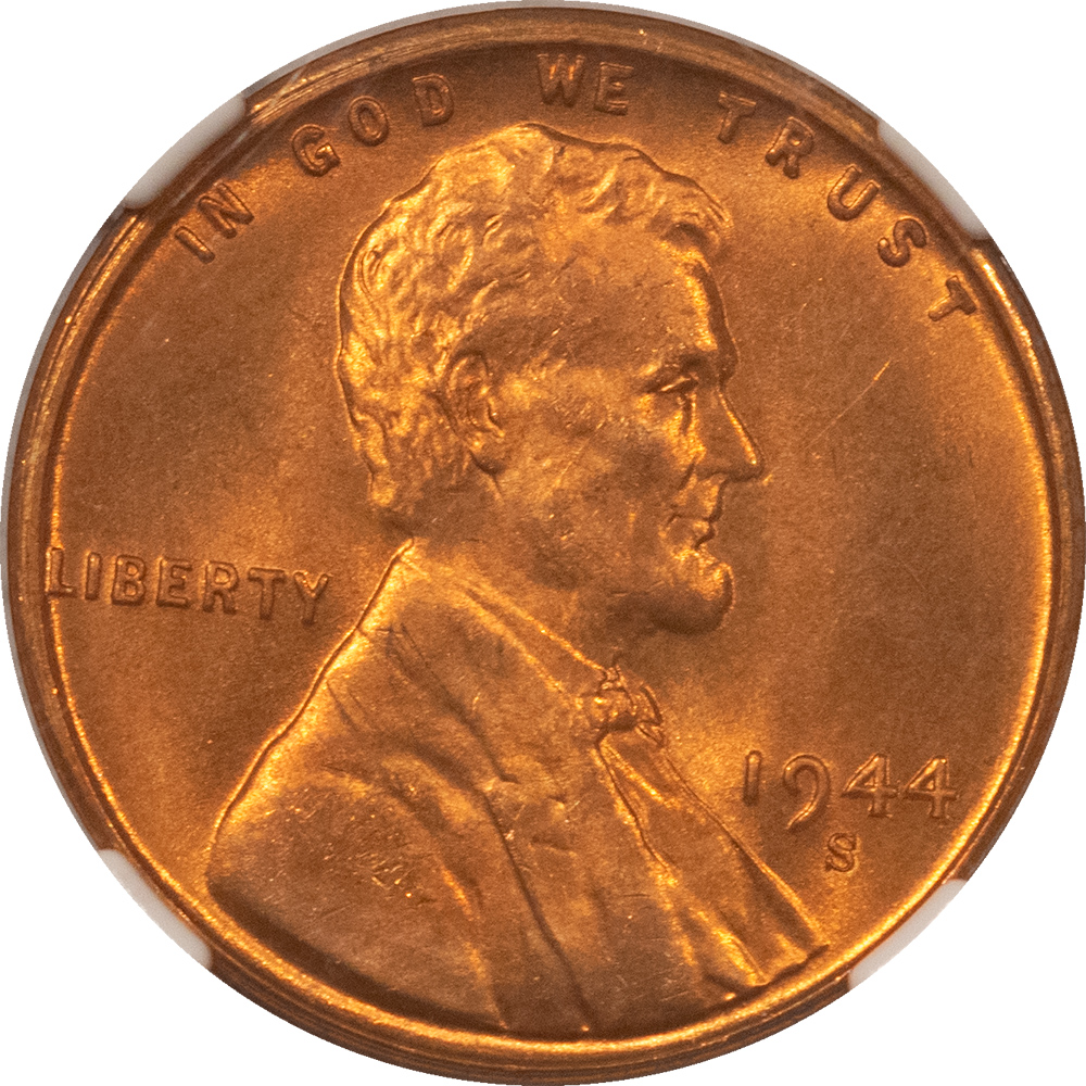 Lincoln Cents (Wheat) 1944-S LINCOLN CENT – NGC MS-67 RD Lincoln Cents (Wheat) 1944-S LINCOLN CENT – NGC MS-67 RD