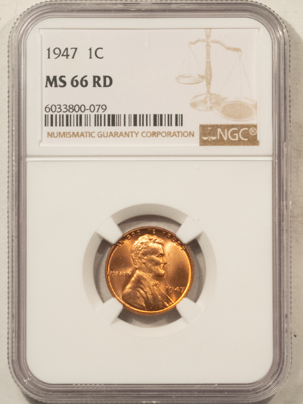 Lincoln Cents (Wheat) 1947 LINCOLN CENT – NGC MS-66 RD Lincoln Cents (Wheat) 1947 LINCOLN CENT – NGC MS-66 RD