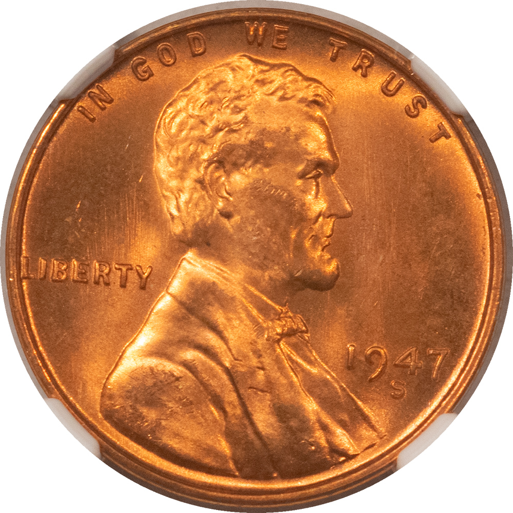 Lincoln Cents (Wheat) 1947-S LINCOLN CENT – NGC MS-66 RD, PREMIUM QUALITY! Lincoln Cents (Wheat) 1947-S LINCOLN CENT – NGC MS-66 RD, PREMIUM QUALITY!