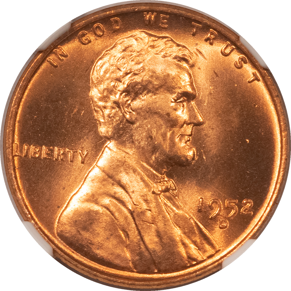 Lincoln Cents (Wheat) 1952-D LINCOLN CENT – NGC MS-66 RD Lincoln Cents (Wheat) 1952-D LINCOLN CENT – NGC MS-66 RD