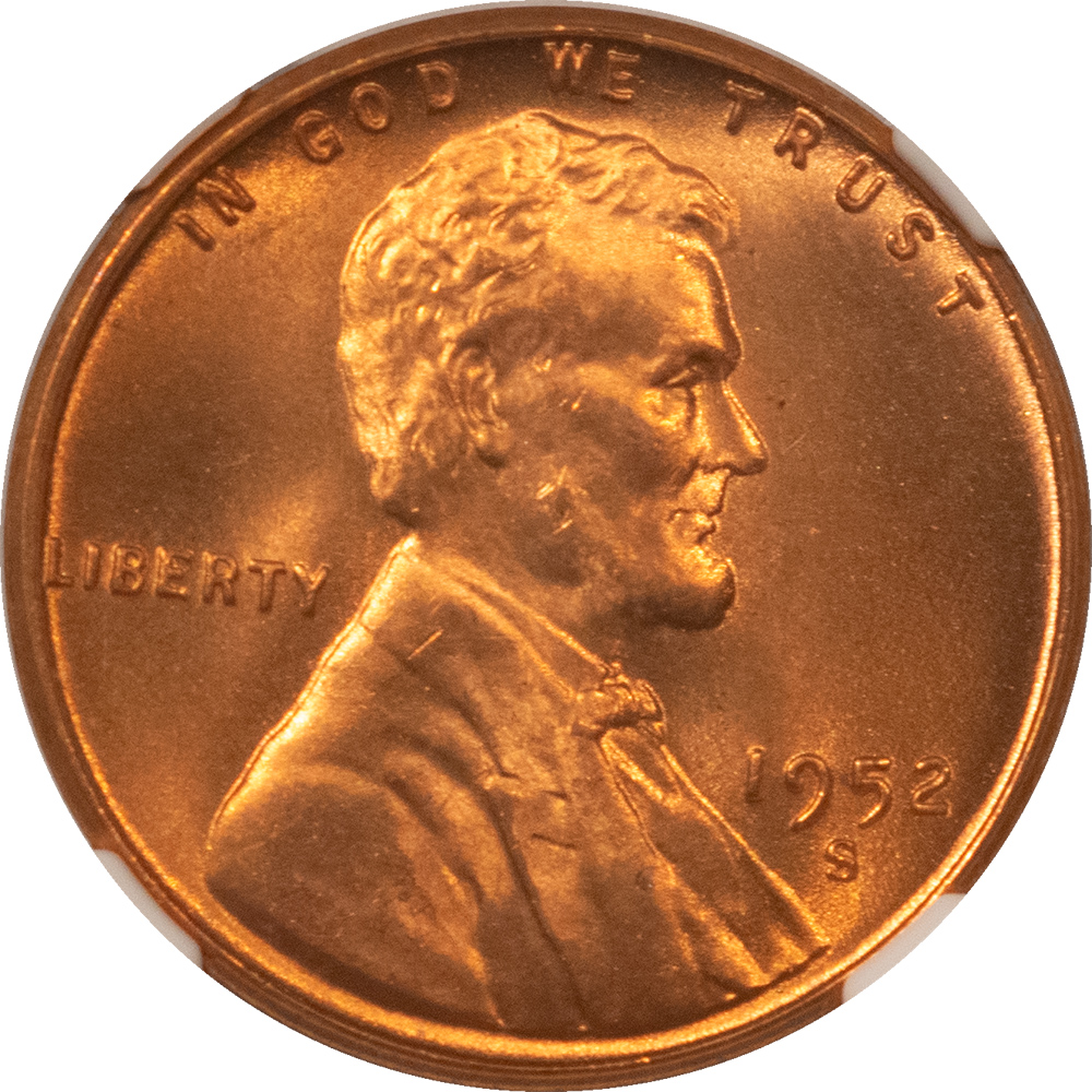 Lincoln Cents (Wheat) 1952-S LINCOLN CENT – NGC MS-66 RD Lincoln Cents (Wheat) 1952-S LINCOLN CENT – NGC MS-66 RD