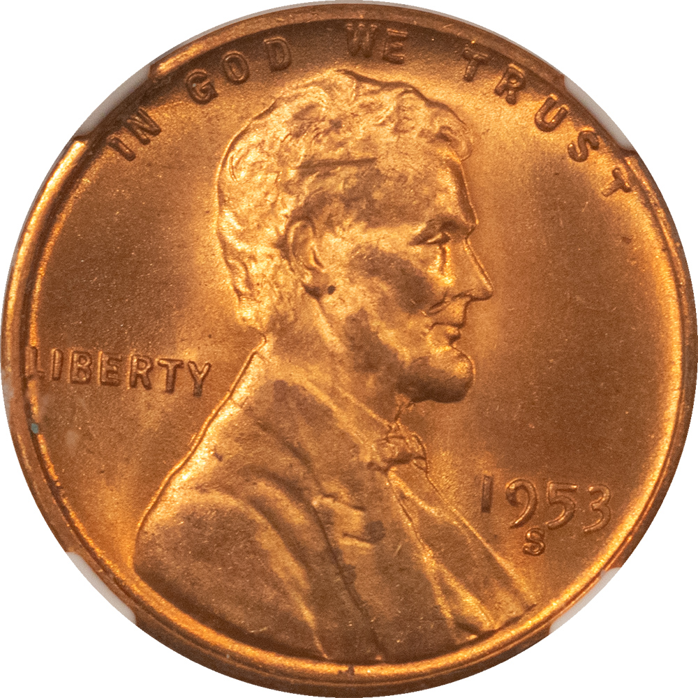 Lincoln Cents (Wheat) 1953-S LINCOLN CENT – NGC MS-66 RD Lincoln Cents (Wheat) 1953-S LINCOLN CENT – NGC MS-66 RD