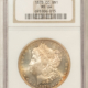 Dollars 1878 7TF MORGAN DOLLAR, REV OF 79, PCGS MS-63, ORIGINAL WHITE W/ RIM TONING! Dollars 1878 7TF MORGAN DOLLAR, REV OF 79, PCGS MS-63, ORIGINAL WHITE W/ RIM TONING!