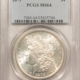 Dollars 1878-S MORGAN DOLLAR, PCGS MS-64, ORIGINAL WHITE OBV & TONED REV, OLDER HOLDER!
