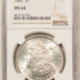 Dollars 1879-S MORGAN DOLLAR, NGC MS-65, FROSTY ORIGINAL-WHITE AND SEM PROOFLIKE, NICE!