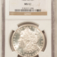 Dollars 1880 MORGAN DOLLAR, NGC MS-64, ORIGNAL WHITE & LUSTROUS