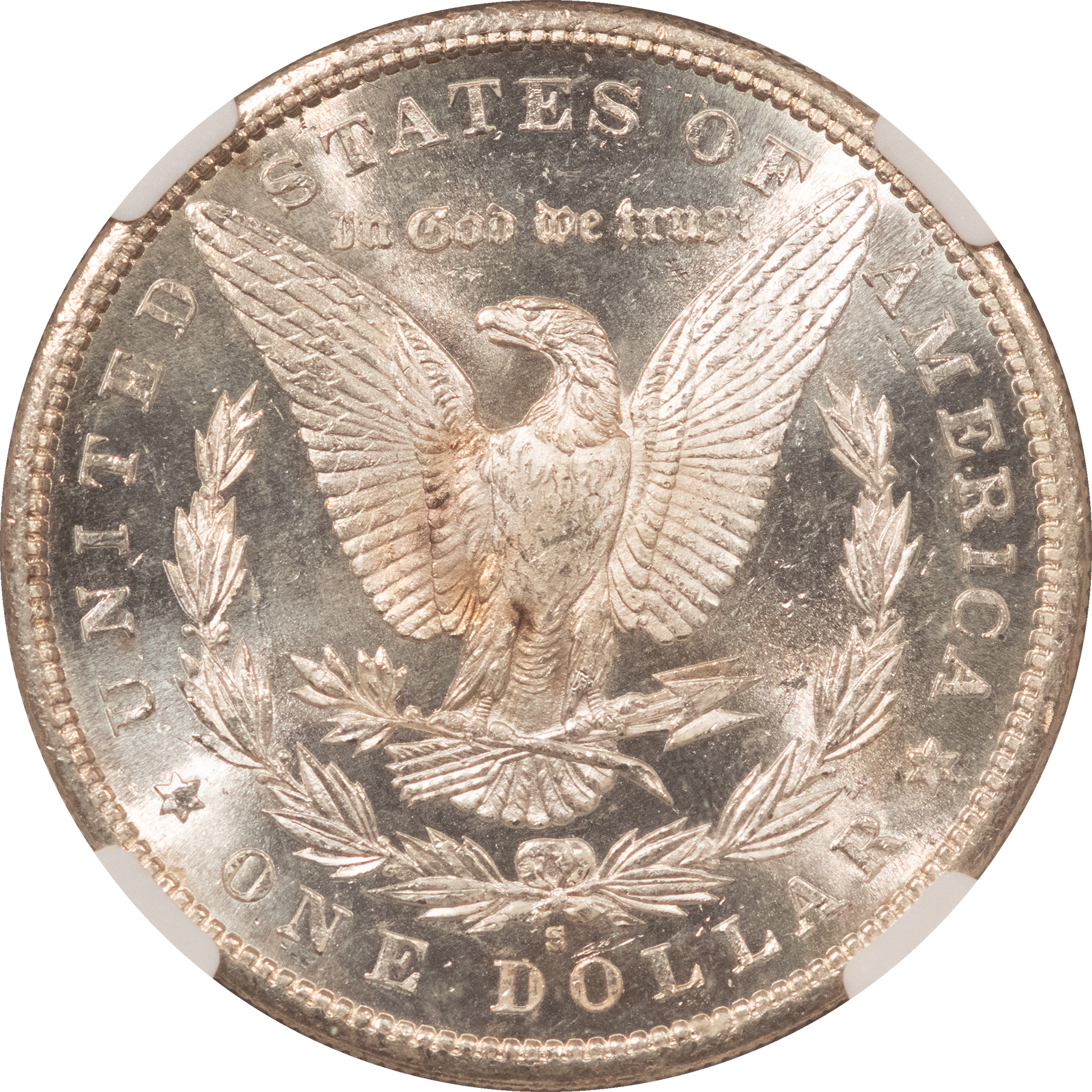 Dollars 1881-S MORGAN DOLLAR, NGC MS-65, A SPARKLING WHITE GEM W/ CARTWHEEL LUSTER! Dollars 1881-S MORGAN DOLLAR, NGC MS-65, A SPARKLING WHITE GEM W/ CARTWHEEL LUSTER!