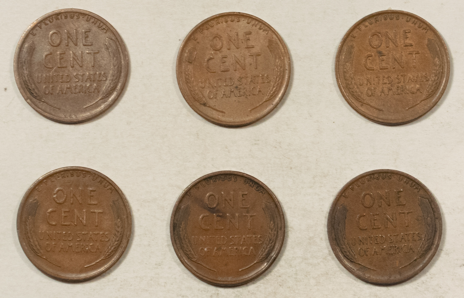 Lincoln Cents (Wheat) 1909 VDB X2 1909 1912 1918 1919 LINCOLN CENT LOT/6 – HIGH GRADE EXAMPLES! Lincoln Cents (Wheat) 1909 VDB X2 1909 1912 1918 1919 LINCOLN CENT LOT/6 – HIGH GRADE EXAMPLES!