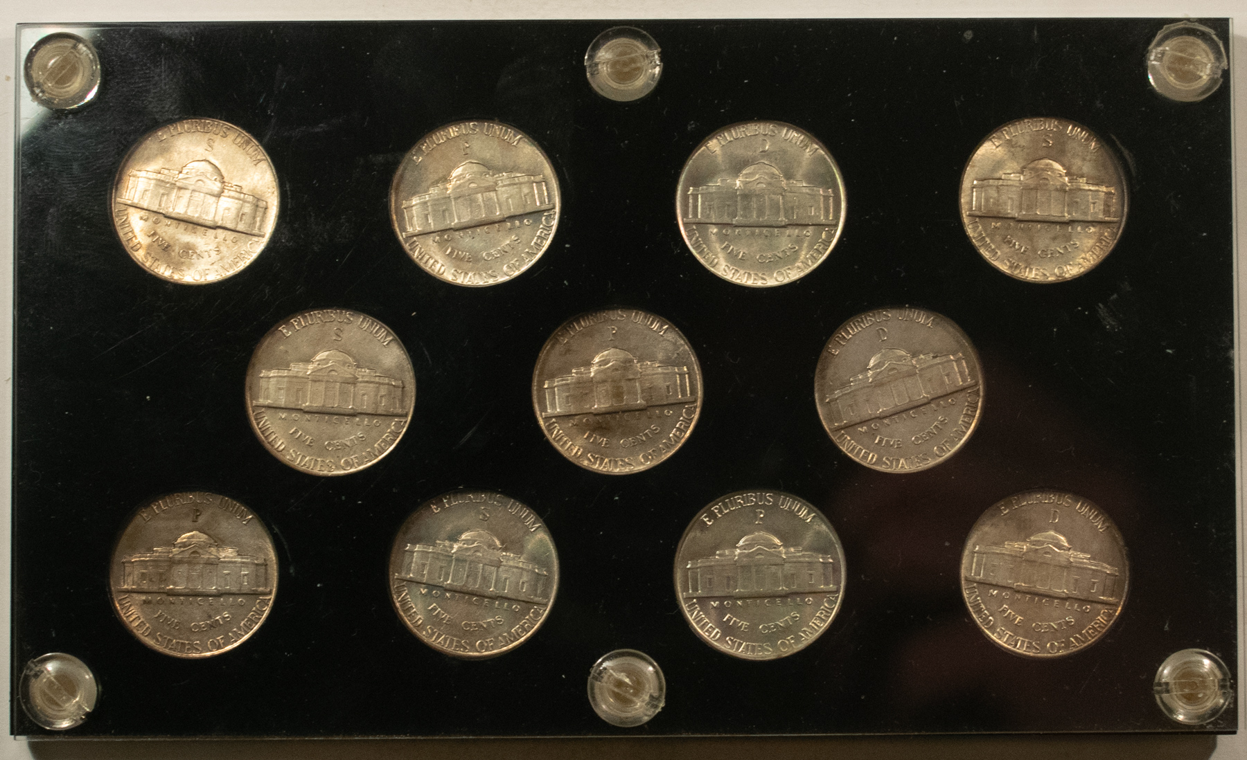 Jefferson Nickels 1942-1945-S US WARTIME SILVER JEFFERSON NICKELS, LOT/11 – ABOUT UNC/CHOICE UNC! Jefferson Nickels 1942-1945-S US WARTIME SILVER JEFFERSON NICKELS, LOT/11 – ABOUT UNC/CHOICE UNC!