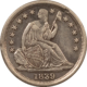 Capped Bust Dimes 1821 CAPPED BUST DIME, LARGE DATE – PLEASING CIRCULATED EXAMPLE!