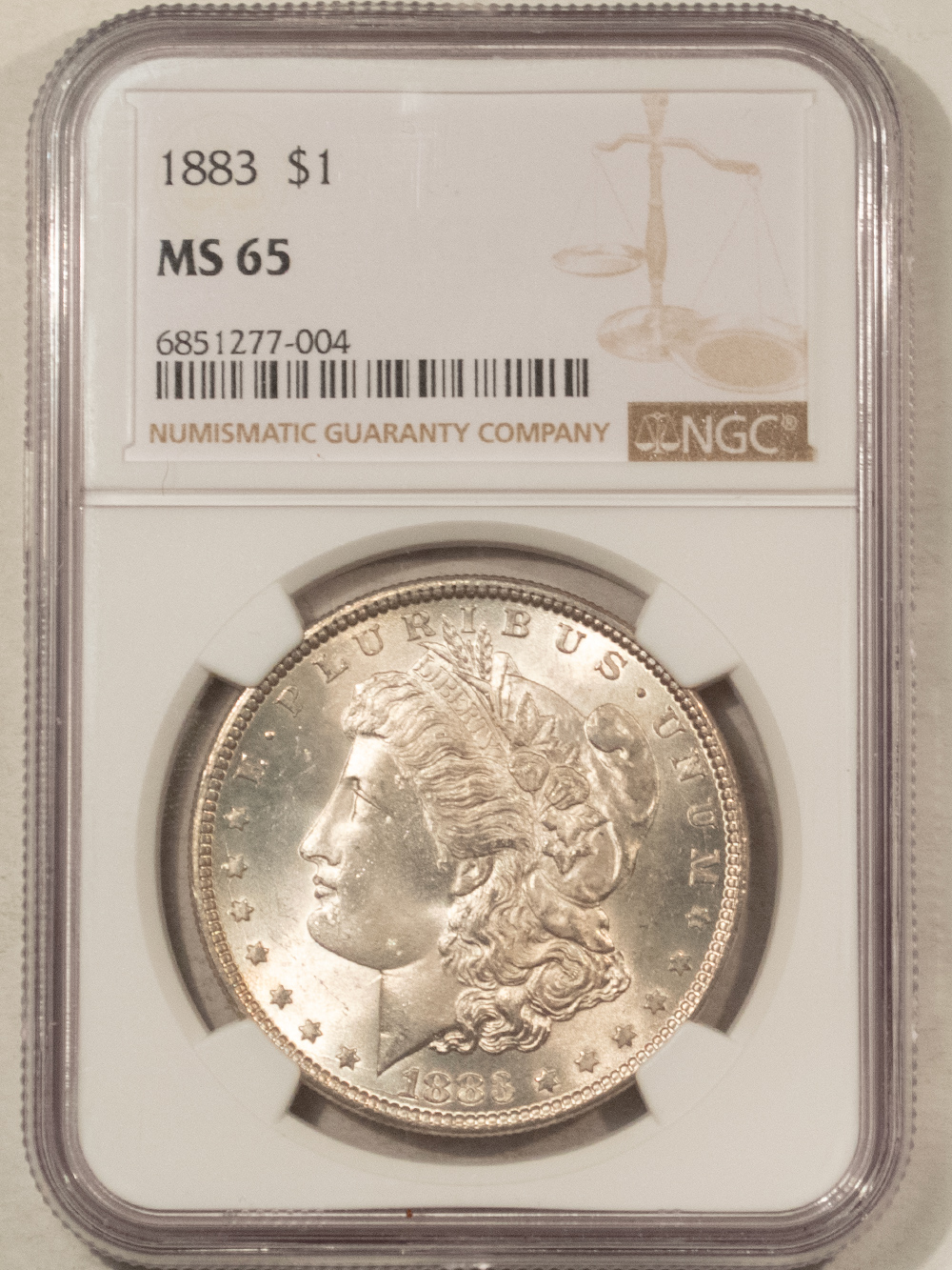 Dollars 1883 $1 MORGAN DOLLAR – NGC MS-65 FRESH GEM, PRISTINE CHEEK! Dollars 1883 $1 MORGAN DOLLAR – NGC MS-65 FRESH GEM, PRISTINE CHEEK!