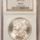 Dollars 1883 MORGAN DOLLAR, PCGS MS-63, ORIGINAL WHITE & CHOICE! Dollars 1883 MORGAN DOLLAR, PCGS MS-63, ORIGINAL WHITE & CHOICE!