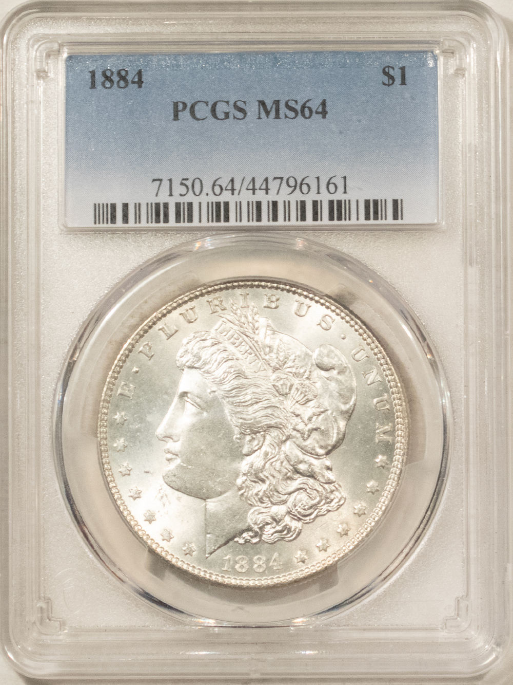Dollars 1884 $1 MORGAN DOLLAR – PCGS MS-64, PREMIUM QUALITY! Dollars 1884 $1 MORGAN DOLLAR – PCGS MS-64, PREMIUM QUALITY!