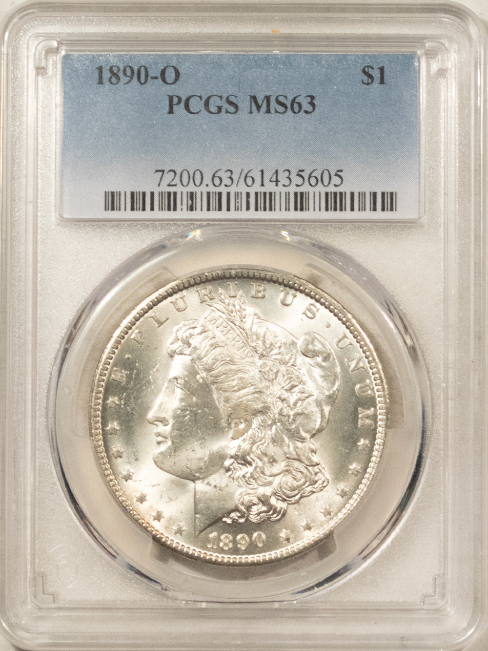Dollars 1890-O $1 MORGAN DOLLAR – PCGS MS-63 Dollars 1890-O $1 MORGAN DOLLAR – PCGS MS-63