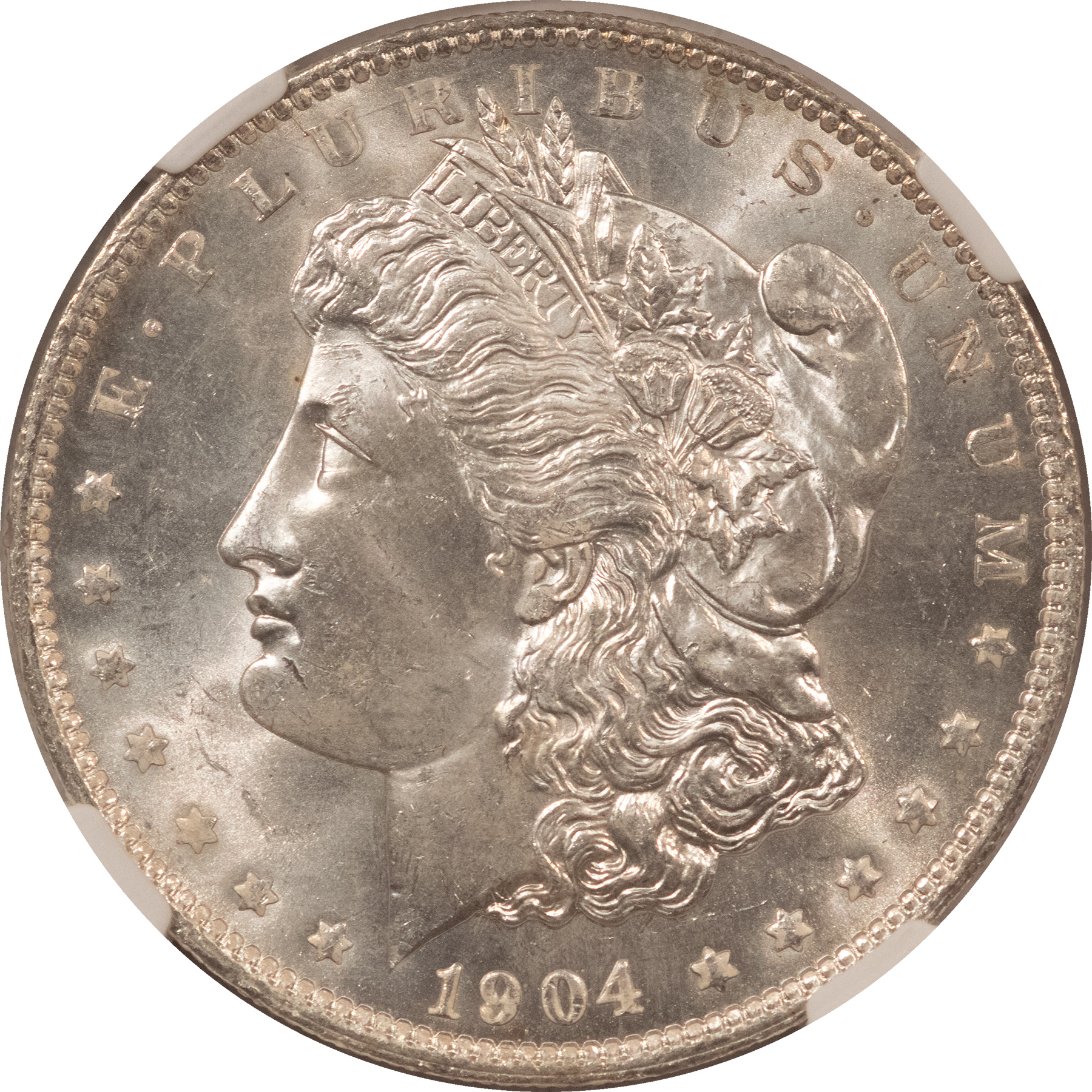 Dollars 1904-O $1 MORGAN DOLLAR – NGC MS-64+ WHITE Dollars 1904-O $1 MORGAN DOLLAR – NGC MS-64+ WHITE
