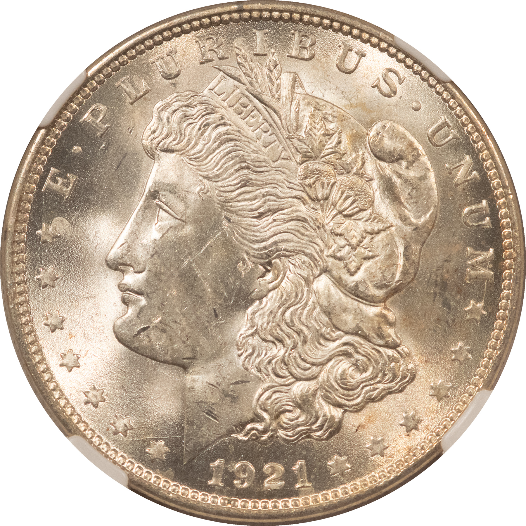 Dollars 1921 $1 MORGAN DOLLAR – NGC MS-64 BLAST WHITE Dollars 1921 $1 MORGAN DOLLAR – NGC MS-64 BLAST WHITE