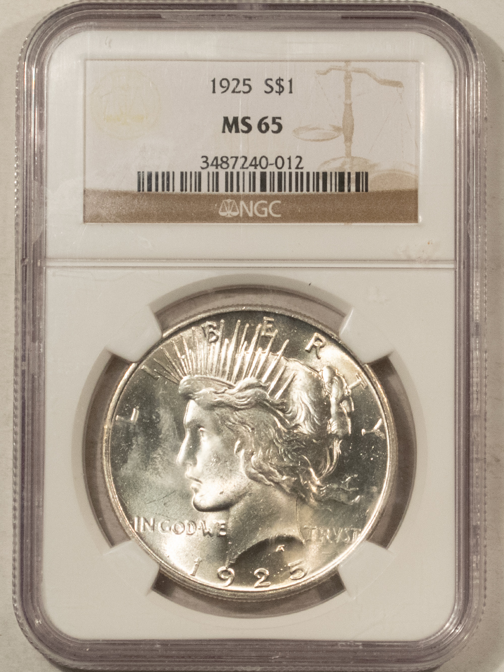 Dollars 1925 $1 PEACE DOLLAR – NGC MS-65 FLASHY GEM! Dollars 1925 $1 PEACE DOLLAR – NGC MS-65 FLASHY GEM!