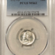 Dimes 1918 MERCURY DIME – PCGS AU-53 FLASHY, NICE LOOK