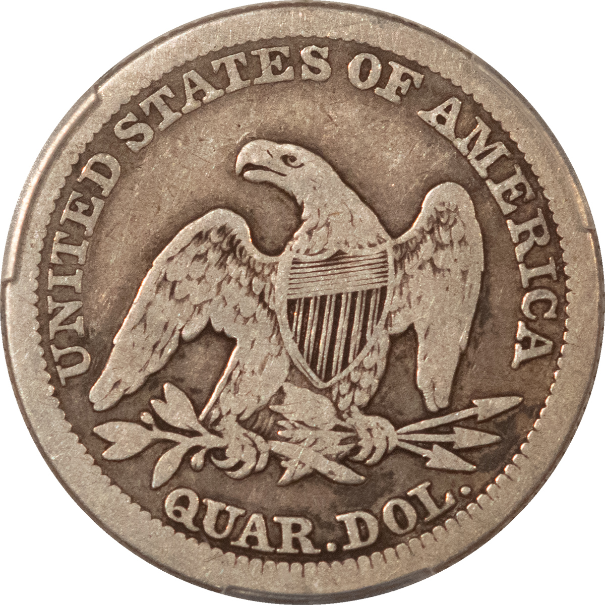 Liberty Seated Quarters 1845 SEATED LIBERTY QUARTER – PCGS G-06 Liberty Seated Quarters 1845 SEATED LIBERTY QUARTER – PCGS G-06