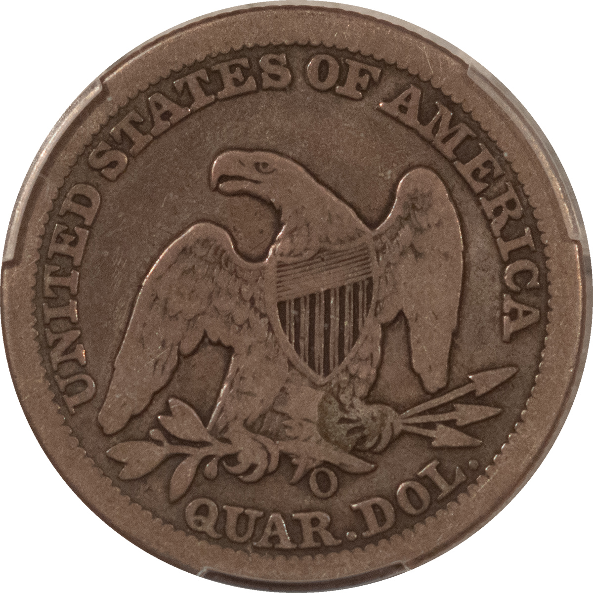 Liberty Seated Quarters 1857-O SEATED LIBERTY QUARTER – PCGS VG-08 Liberty Seated Quarters 1857-O SEATED LIBERTY QUARTER – PCGS VG-08