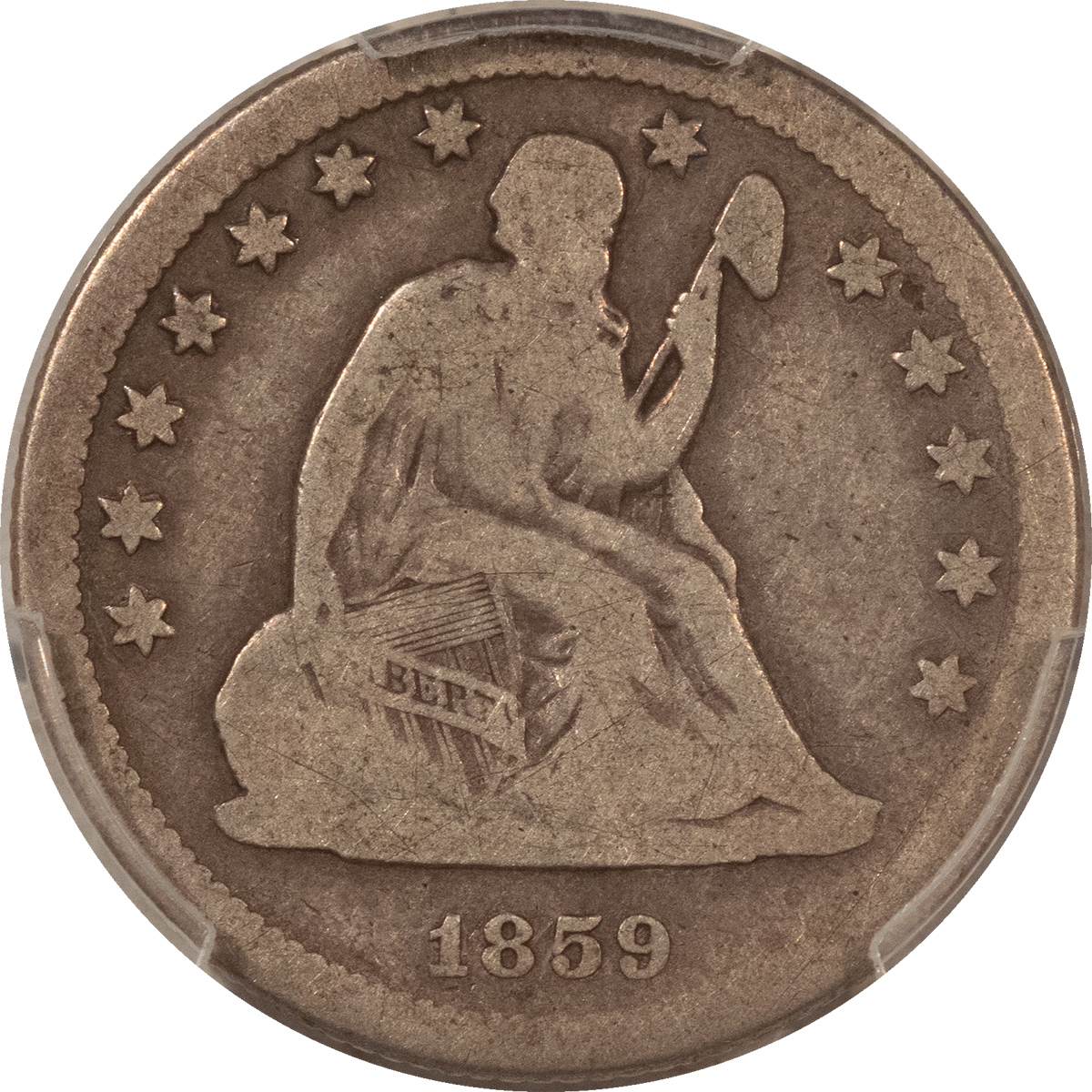 Liberty Seated Quarters 1859-O SEATED LIBERTY QUARTER – PCGS G-04 Liberty Seated Quarters 1859-O SEATED LIBERTY QUARTER – PCGS G-04