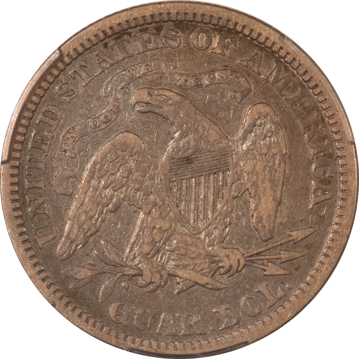 Liberty Seated Quarters 1868 SEATED LIBERTY QUARTER – PCGS VF-25, RARE! Liberty Seated Quarters 1868 SEATED LIBERTY QUARTER – PCGS VF-25, RARE!