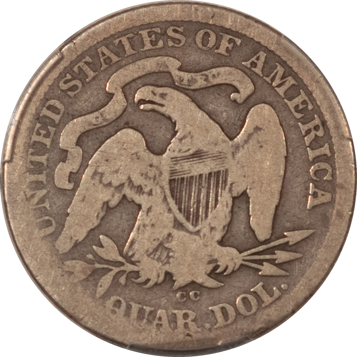 Liberty Seated Quarters 1875-CC SEATED LIBERTY QUARTER – PCGS AG-03, FULL GOOD! CARSON CITY! Liberty Seated Quarters 1875-CC SEATED LIBERTY QUARTER – PCGS AG-03, FULL GOOD! CARSON CITY!