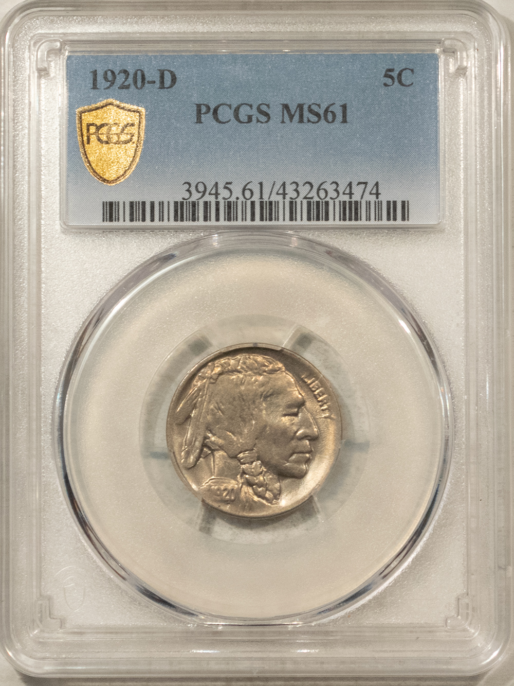 Buffalo Nickels 1920-D BUFFALO NICKEL – PCGS MS-61, TOUGH! Buffalo Nickels 1920-D BUFFALO NICKEL – PCGS MS-61, TOUGH!