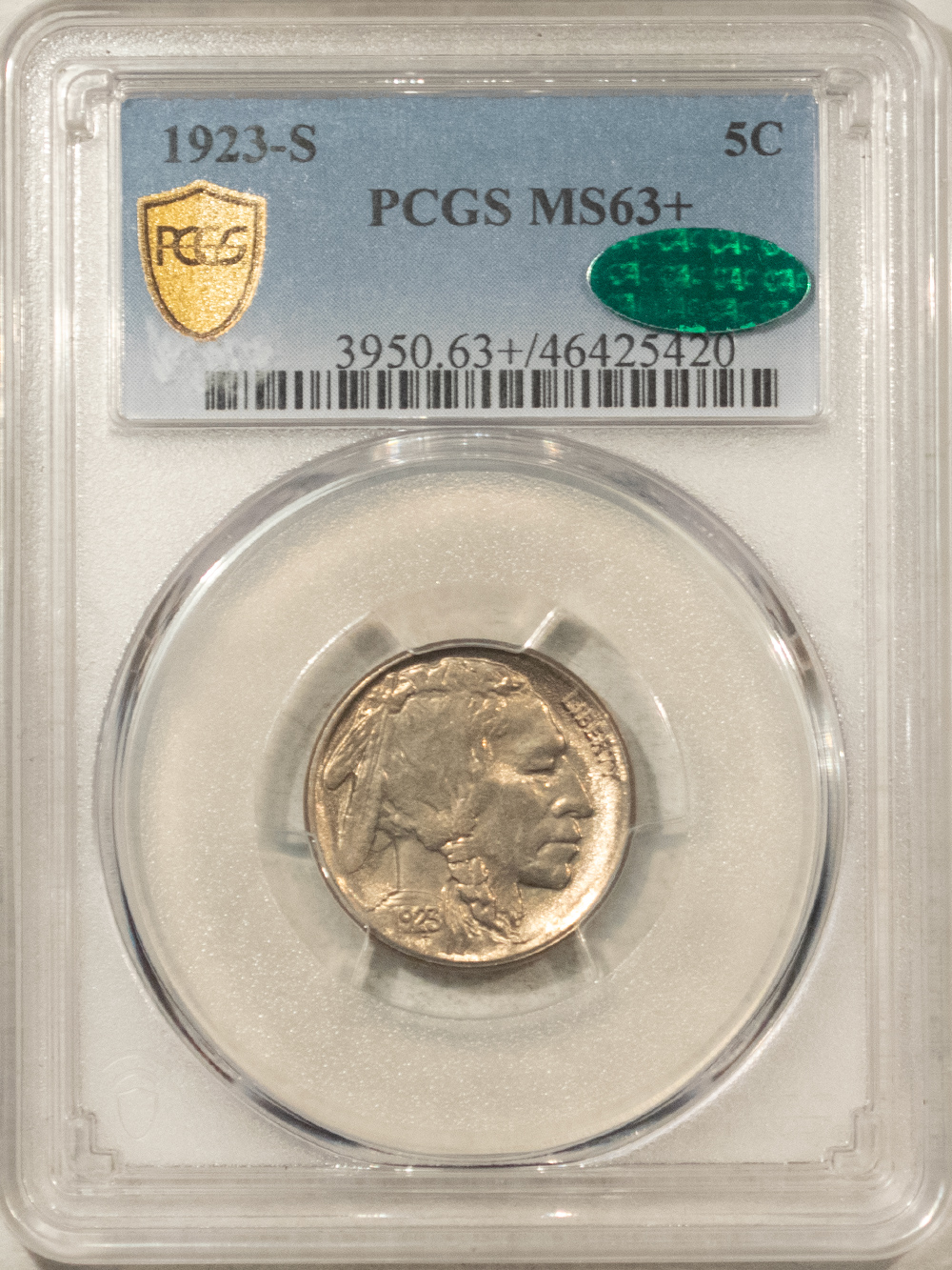 Buffalo Nickels 1923-S BUFFALO NICKEL – PCGS MS-63+ CHOICE, PREMIUM QUALITY! CAC APPROVED! Buffalo Nickels 1923-S BUFFALO NICKEL – PCGS MS-63+ CHOICE, PREMIUM QUALITY! CAC APPROVED!