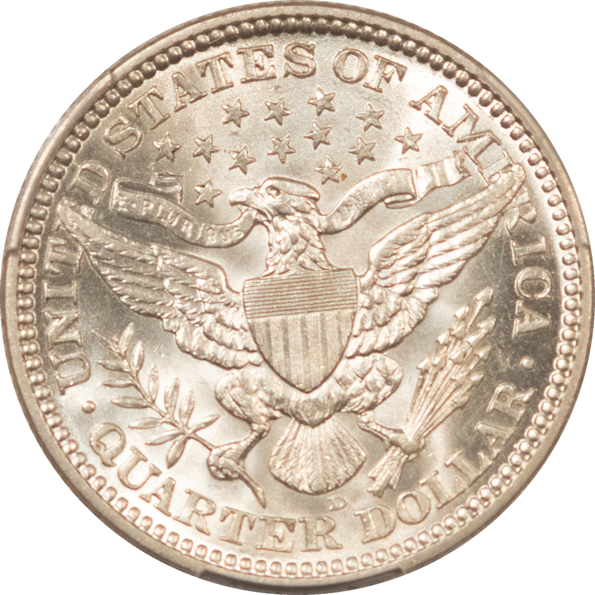 Barber Quarters 1916-D BARBER QUARTER – PCGS AU-58 WHITE & FLASHY Barber Quarters 1916-D BARBER QUARTER – PCGS AU-58 WHITE & FLASHY