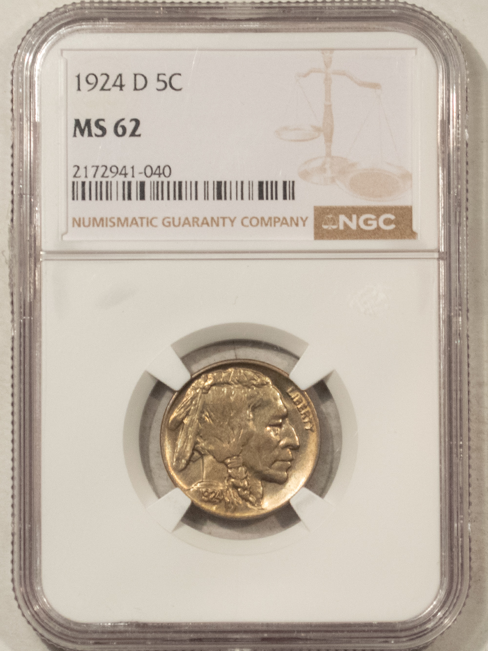 Buffalo Nickels 1924-D BUFFALO NICKEL – NGC MS-62, LOOKS CHOICE! Buffalo Nickels 1924-D BUFFALO NICKEL – NGC MS-62, LOOKS CHOICE!