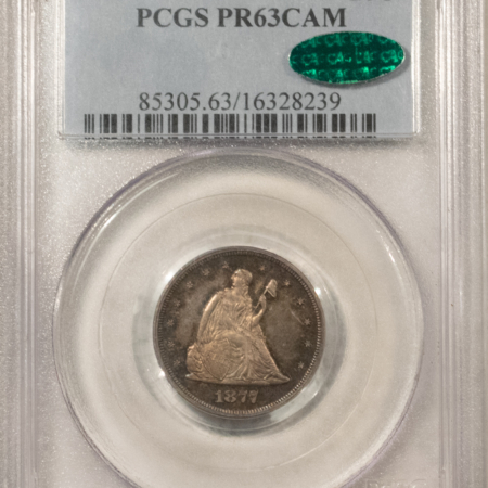 CAC Approved Coins 1877 PROOF TWENTY CENT PIECE – PCGS PR-63 CAM, FRESH, PQ & RARE! CAC APPROVED! CAC Approved Coins 1877 PROOF TWENTY CENT PIECE – PCGS PR-63 CAM, FRESH, PQ & RARE! CAC APPROVED!