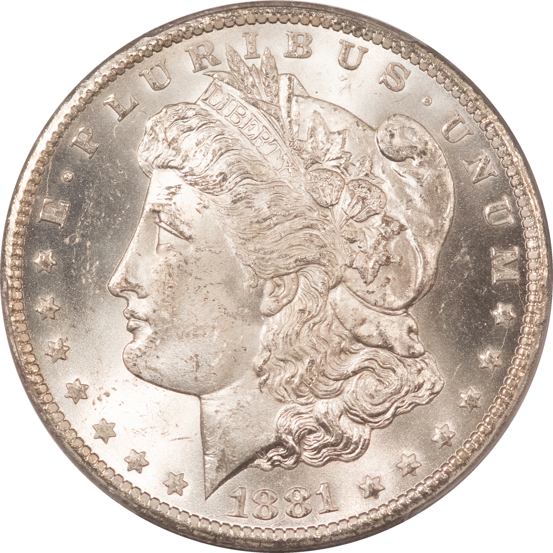 Dollars 1881-CC $1 MORGAN DOLLAR – PCGS MS-64, BLAST WHITE & CARSON CITY! Dollars 1881-CC $1 MORGAN DOLLAR – PCGS MS-64, BLAST WHITE & CARSON CITY!