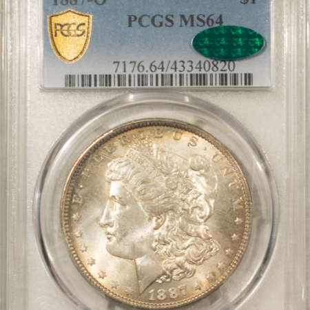 CAC Approved Coins 1887-O $1 MORGAN DOLLAR – PCGS MS-64, PRETTY, PREMIUM QUALITY & CAC APPROVED! CAC Approved Coins 1887-O $1 MORGAN DOLLAR – PCGS MS-64, PRETTY, PREMIUM QUALITY & CAC APPROVED!