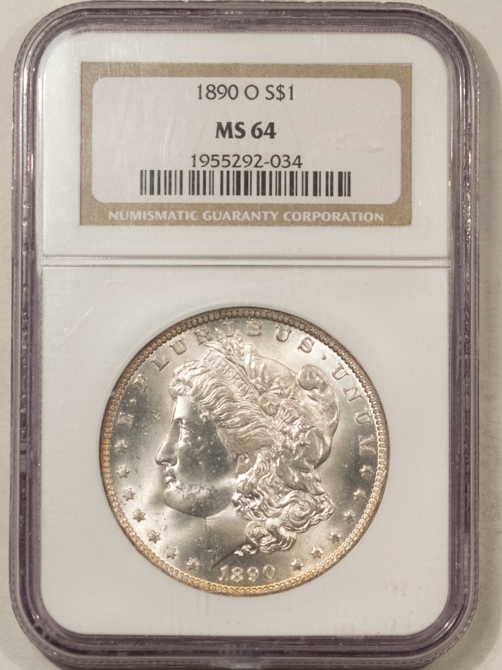 Dollars 1890-O $1 MORGAN DOLLAR – NGC MS-64, BLAST WHITE! Dollars 1890-O $1 MORGAN DOLLAR – NGC MS-64, BLAST WHITE!