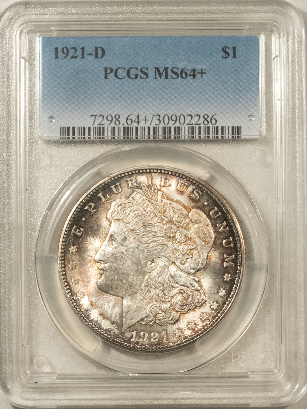 Dollars 1921-D $1 MORGAN DOLLAR – PCGS MS-64+, PRETTY & PREMIUM QUALITY! Dollars 1921-D $1 MORGAN DOLLAR – PCGS MS-64+, PRETTY & PREMIUM QUALITY!