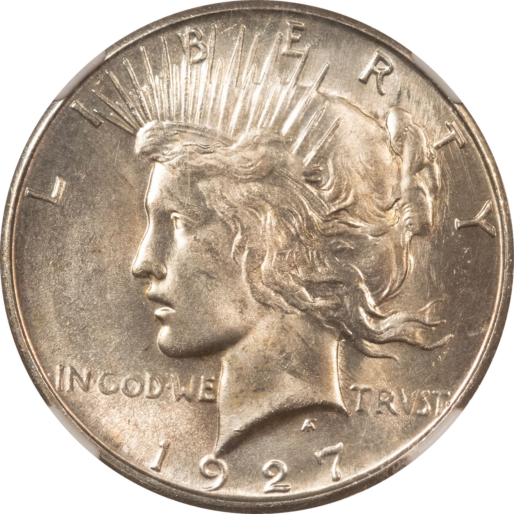 Dollars 1927-S $1 PEACE DOLLAR – NGC MS-63, ORIGINAL WHITE! Dollars 1927-S $1 PEACE DOLLAR – NGC MS-63, ORIGINAL WHITE!