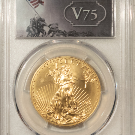 American Gold Eagles, Buffaloes, & Liberty Series 2020-W $50 BURNISHED 1 OZ AMERICAN GOLD EAGLE PCGS SP-70 V75 LABEL FIRST STRIKE American Gold Eagles, Buffaloes, & Liberty Series 2020-W $50 BURNISHED 1 OZ AMERICAN GOLD EAGLE PCGS SP-70 V75 LABEL FIRST STRIKE