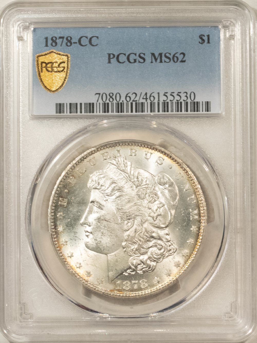 Dollars 1878-CC $1 MORGAN DOLLAR – PCGS MS-62, FLASHY, CHOICE & CARSON CITY! Dollars 1878-CC $1 MORGAN DOLLAR – PCGS MS-62, FLASHY, CHOICE & CARSON CITY!