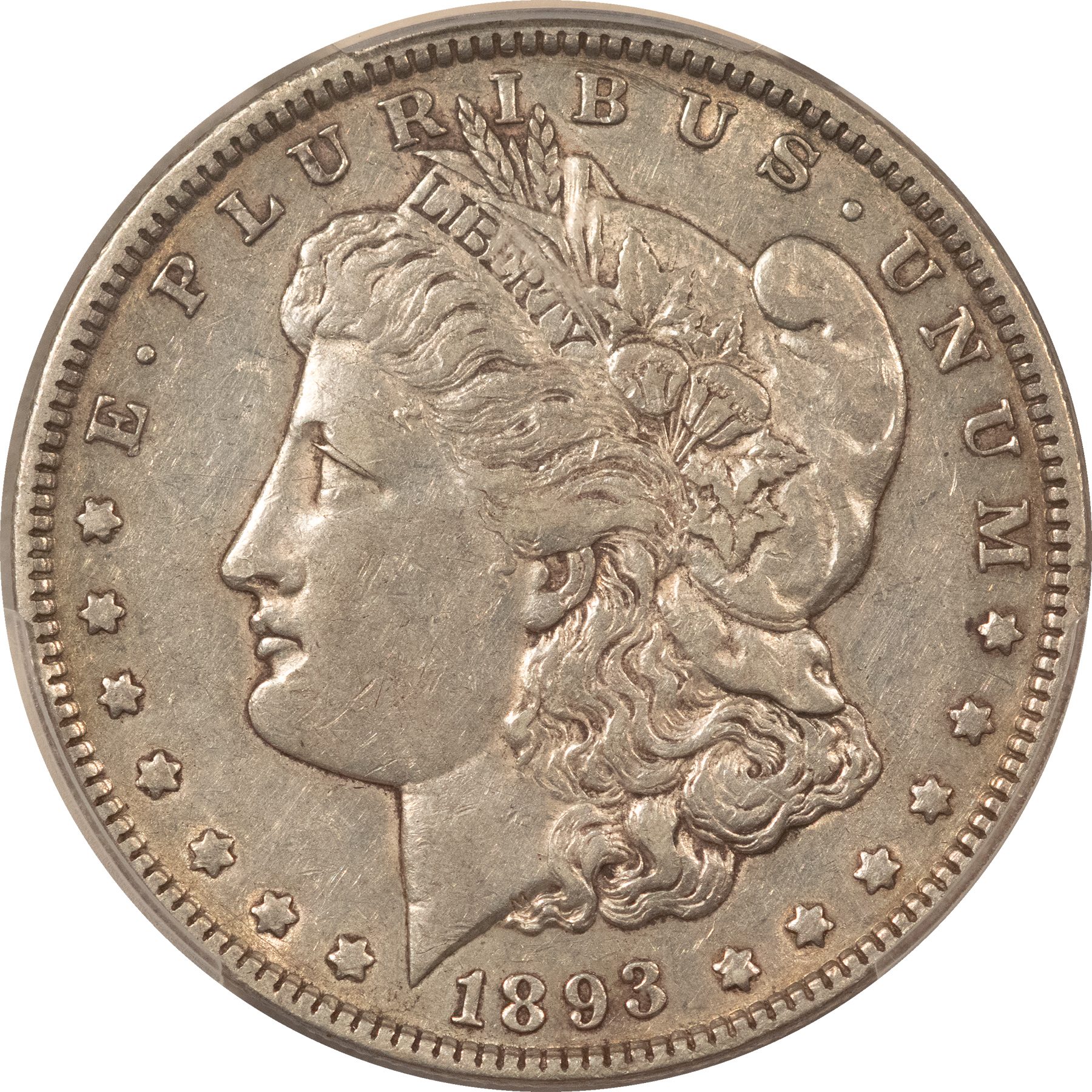 Dollars 1893 $1 MORGAN DOLLAR – PCGS XF-45, TOUGH DATE! Dollars 1893 $1 MORGAN DOLLAR – PCGS XF-45, TOUGH DATE!
