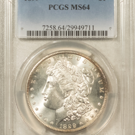 Dollars 1899 $1 MORGAN DOLLAR – PCGS MS-64, BLAST WHITE!