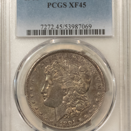Dollars 1901 $1 MORGAN DOLLAR – PCGS XF-45, TOUGH DATE!