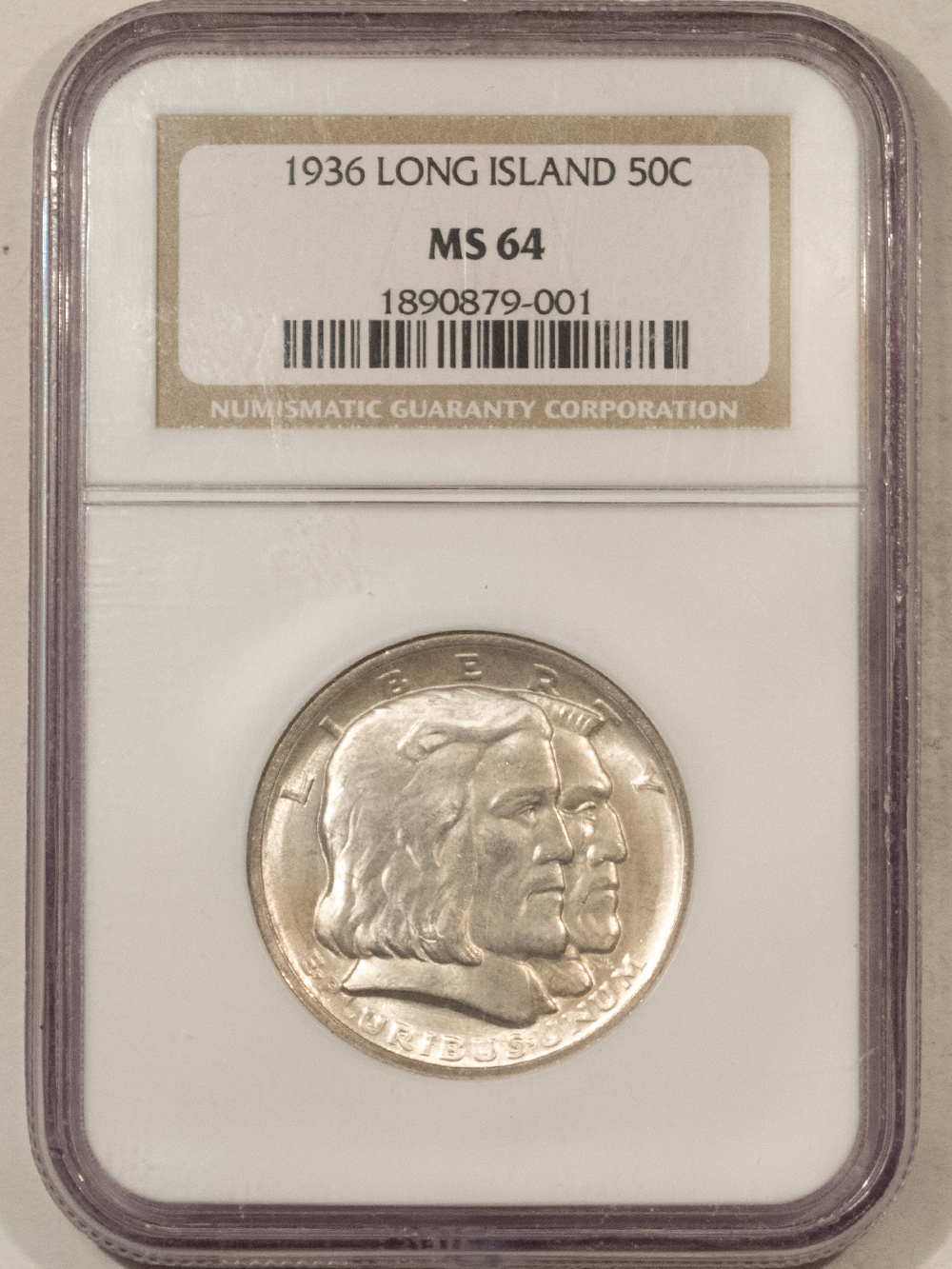 Early Commems 1936 LONG ISLAND COMMEMORATIVE HALF DOLLAR – NGC MS-64! Early Commems 1936 LONG ISLAND COMMEMORATIVE HALF DOLLAR – NGC MS-64!