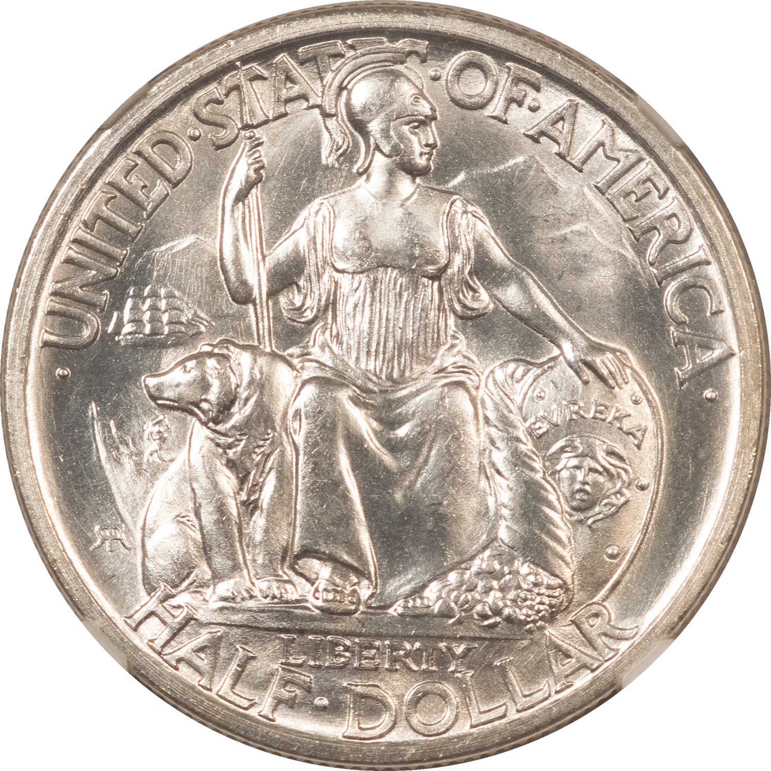 Early Commems 1935-S SAN DIEGO COMMEMORATIVE HALF DOLLAR – NGC MS-65, WHITE HEADLIGHT! Early Commems 1935-S SAN DIEGO COMMEMORATIVE HALF DOLLAR – NGC MS-65, WHITE HEADLIGHT!