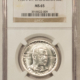 Early Commems 1950 BOOKER T WASHINGTON COMMEMORATIVE HALF DOLLAR – NGC MS-65, MINTAGE 6004!