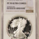American Silver Eagles 1986-S $1 1 OZ .999 PROOF AMERICAN SILVER EAGLE NGC PF-70 ULTRA CAMEO FIRST YEAR