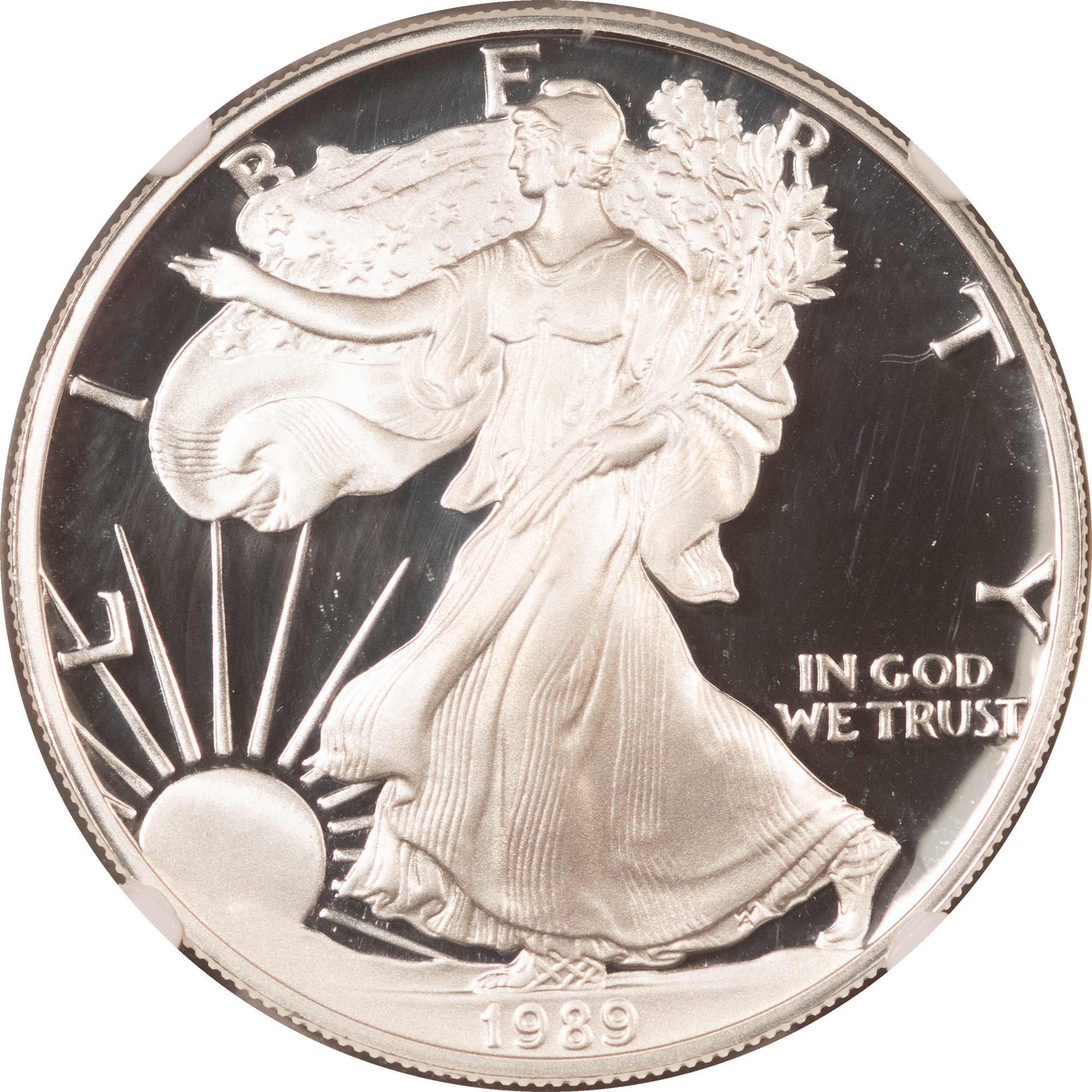 American Silver Eagles 1989-S $1 PROOF AMERICAN SILVER EAGLE, 1 OZ .999 – NGC PF-70 ULTRA CAMEO American Silver Eagles 1989-S $1 PROOF AMERICAN SILVER EAGLE, 1 OZ .999 – NGC PF-70 ULTRA CAMEO