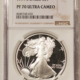 American Silver Eagles 1992-S $1 PROOF AMERICAN SILVER EAGLE, 1 OZ .999 – NGC PF-70 UCAM